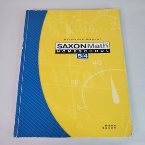 Saxon Math Homeschool 5 / 4: Solutions Manual - Paperback - ACCEPTABLE